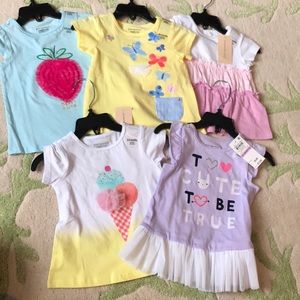 NWT Baby girl lot 6-9m T-shirts